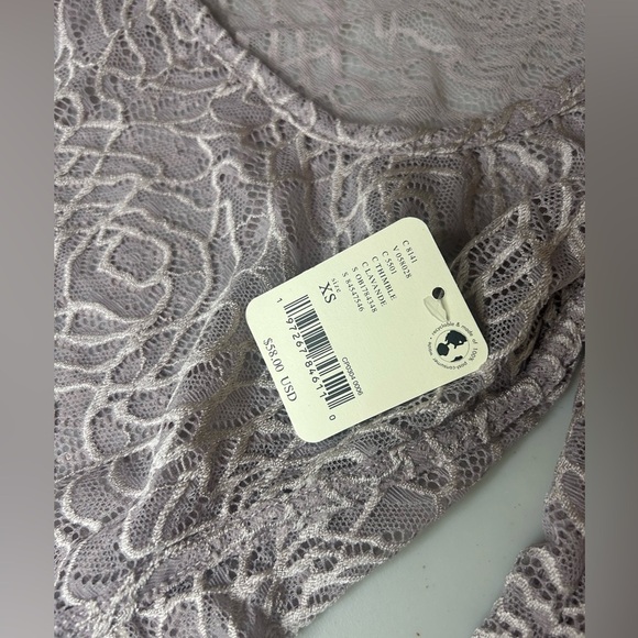 Free People Intimately Free In My Head Floral Lace Thong Bodysuit Size XS NWT - Picture 3 of 6